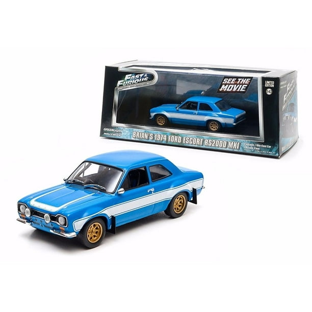 Greenlight 1:43 Blue 1974 Ford Escort RS2000 MkI - Fast & Furious Greenlight 1:43 Blue 1974 Ford Escort RS2000 MkI - Fast & Furious